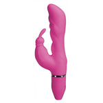 Crazy Performer Ripple Rabbit Vibrator 7" in Pink