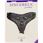 Sincerely Lace Strap On Harness in Black