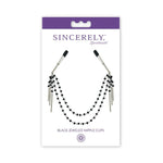Sincerely Black Jeweled Nipple Clamps